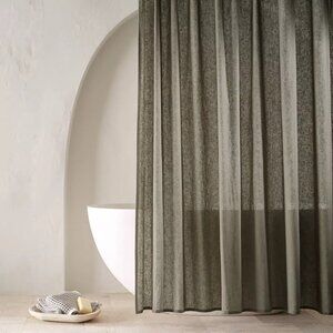 Casaluna Gray Linen Blend Shower Curtain 72" x 72"